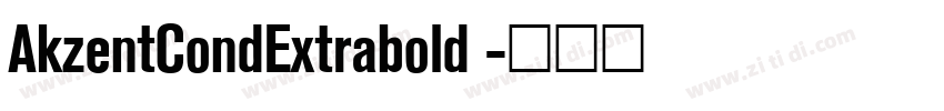 AkzentCondExtrabold 字体转换